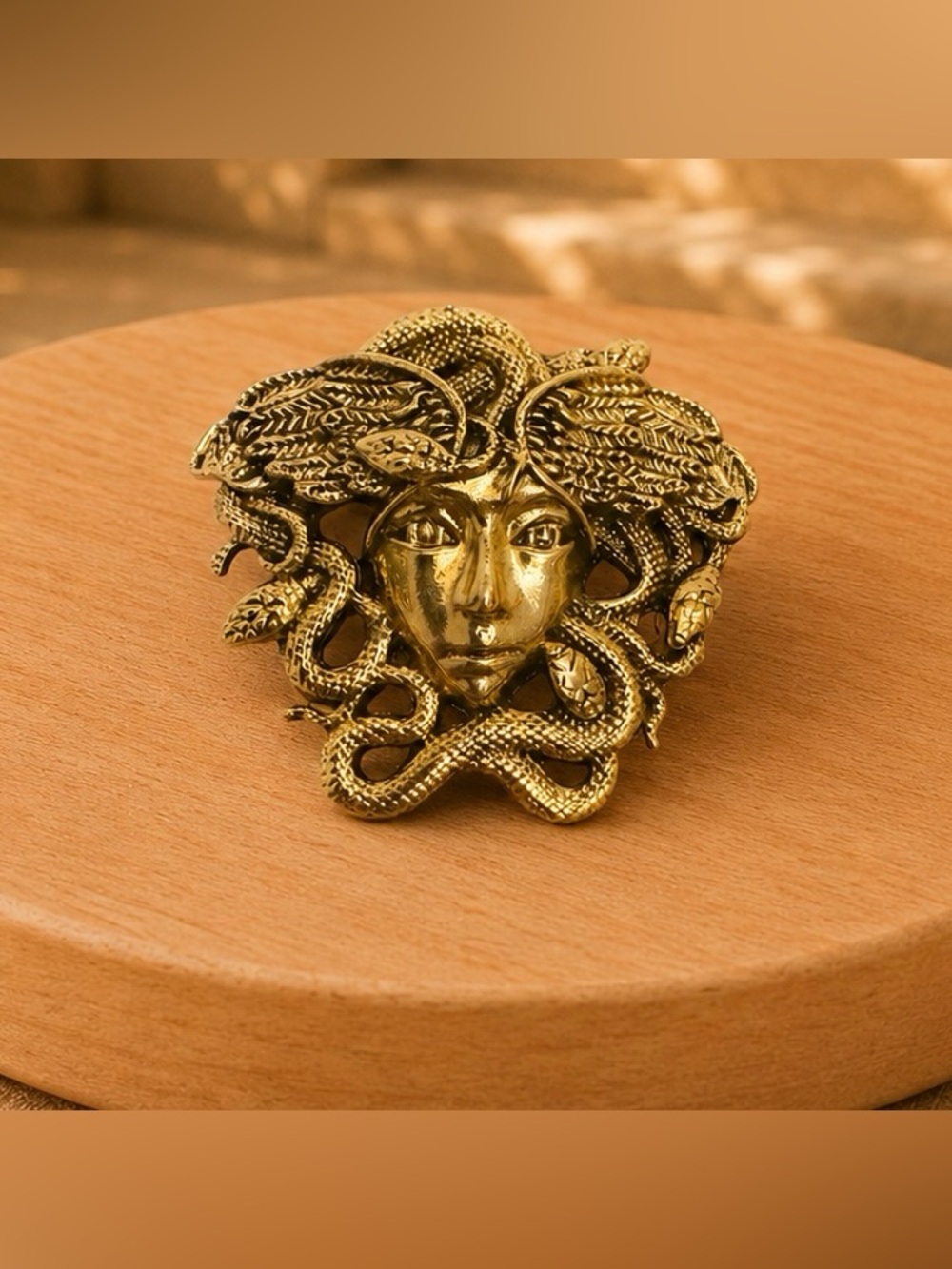 NEW Mythological Medusa-Inspired Convertible Brooch & Pendant | Greco-Roman